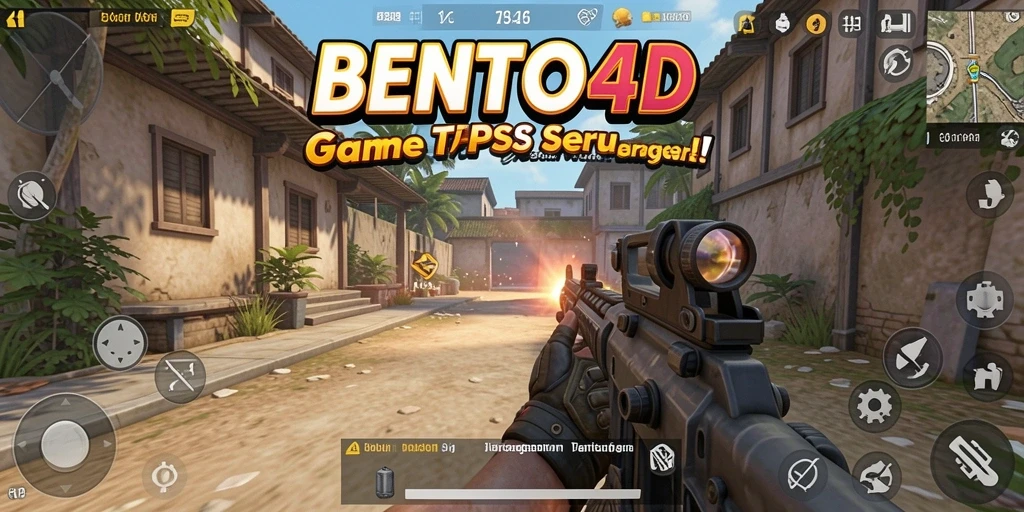 Screenshot dari gameplay seru di BENTO4D dengan aksi TPS yang intens.