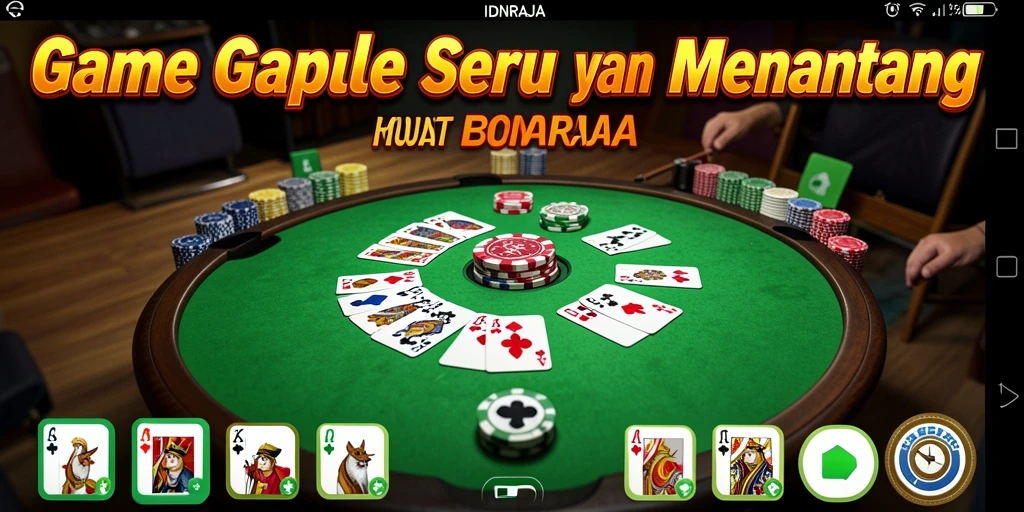Screenshot menampilkan gameplay seru dari IDNRAJA Gaple.