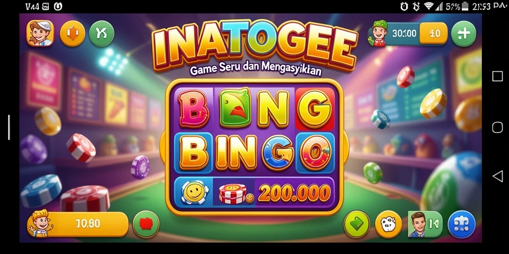 Tampilan permainan Bingo yang seru di INATOGEL.