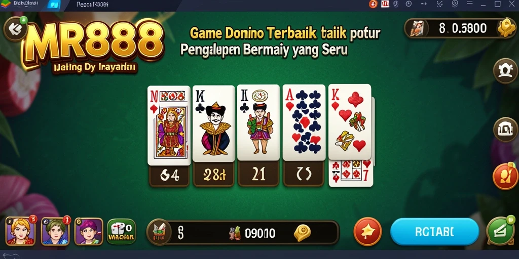 Screenshot gameplay MR888 menampilkan keseruan bermain Domino.