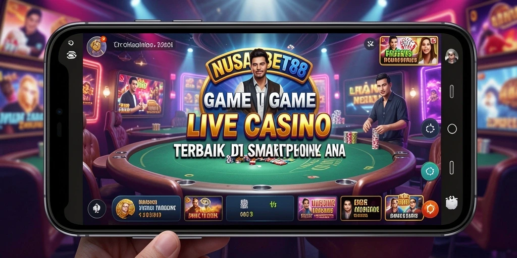 Tampilan gameplay Live Casino yang mendebarkan di NUSABET88.