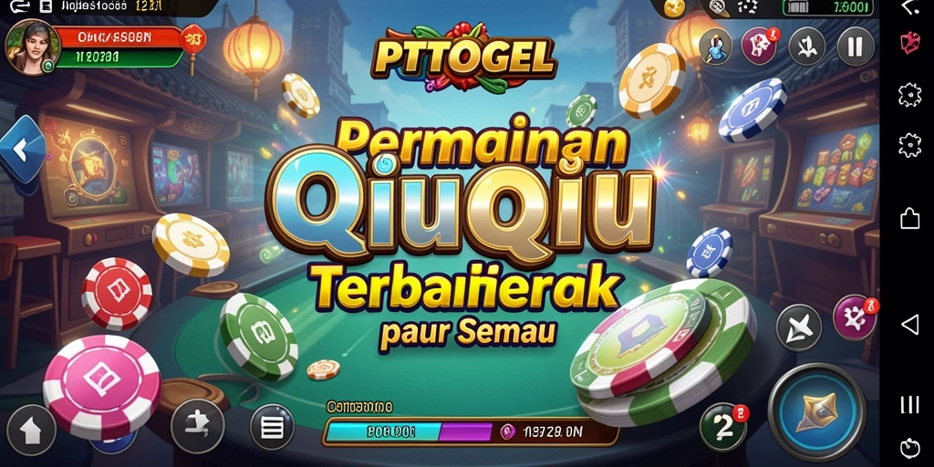 Tampilan gameplay seru QiuQiu di PTTOGEL.