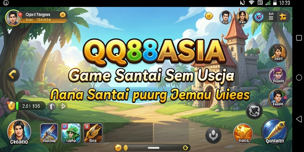 Screenshot menunjukkan gameplay seru dan grafis cerah QQ88ASIA.